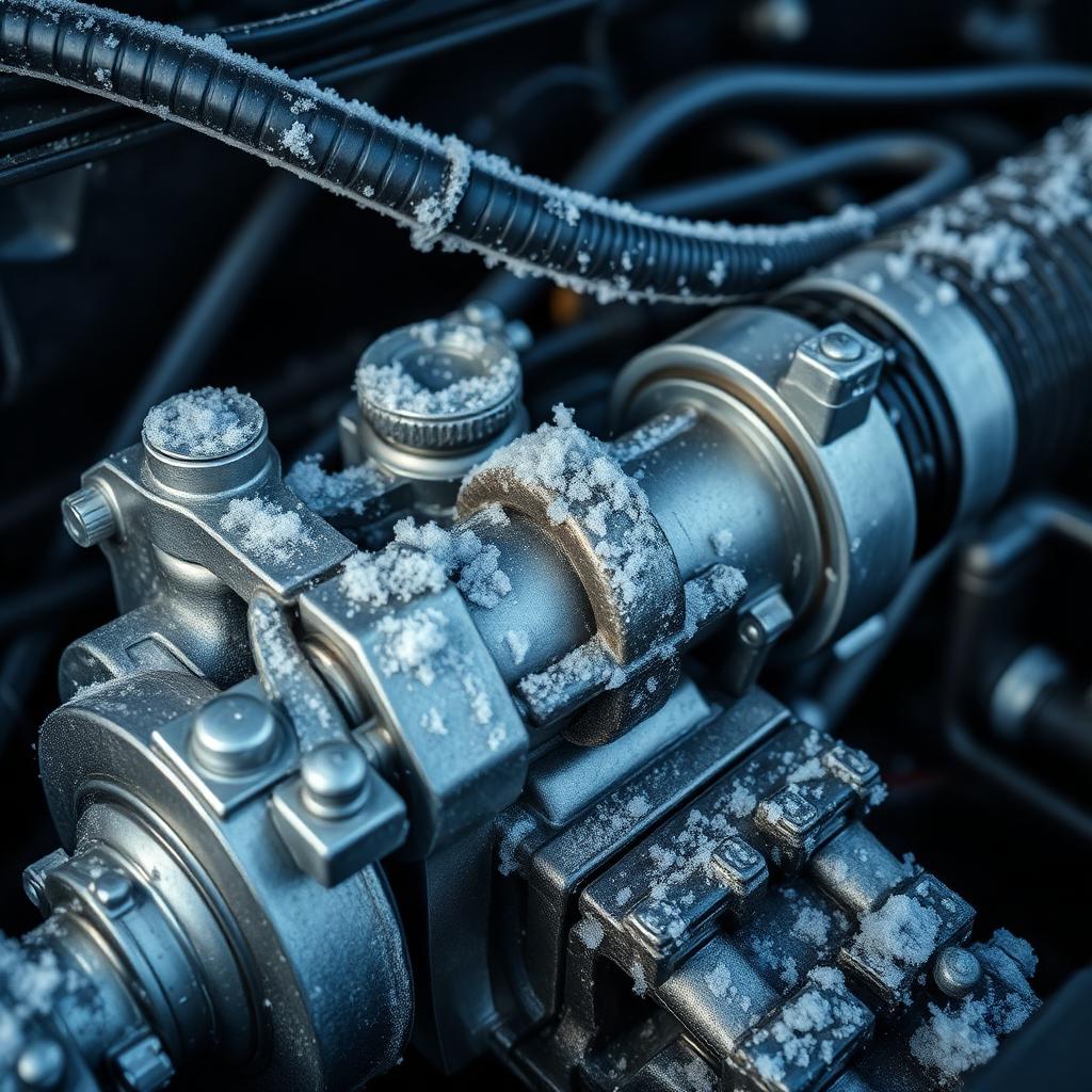 Kompresor i cevi auto klime pod haubom