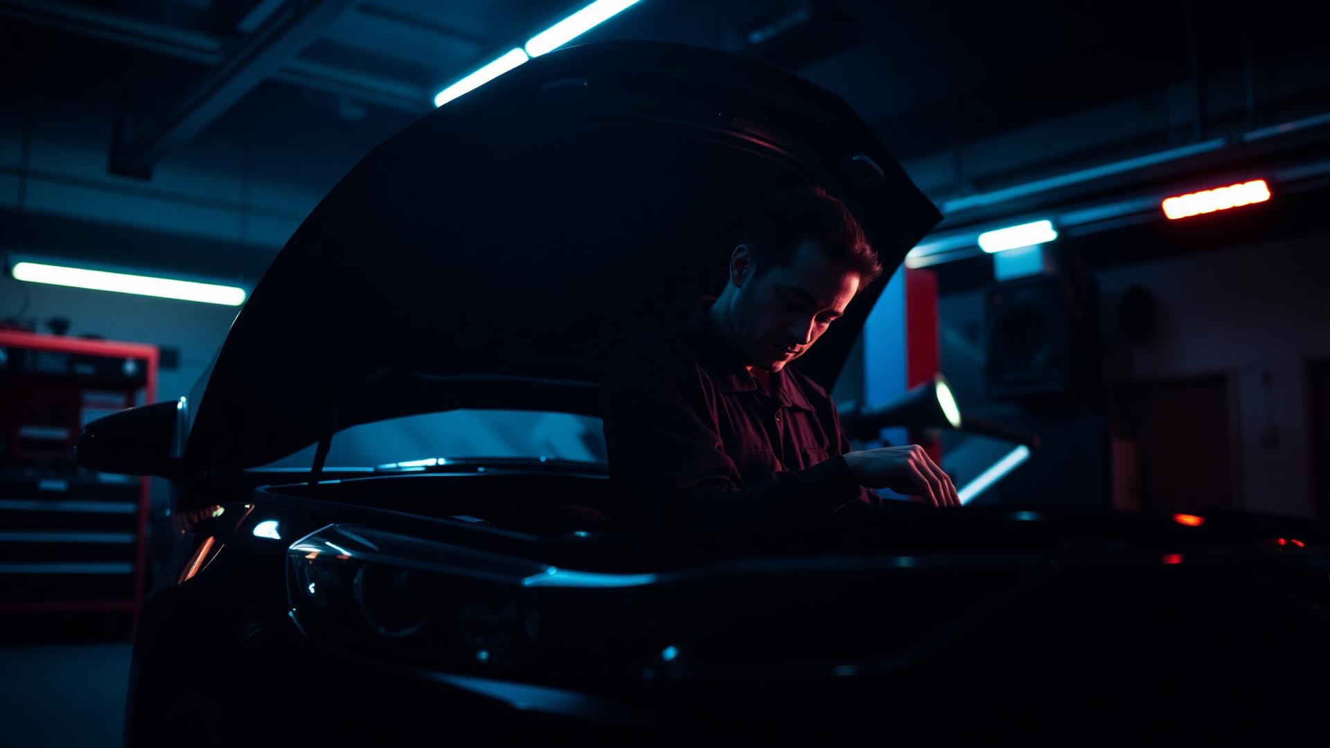 Mehaničar servisira automobil u Branković Performance servisu